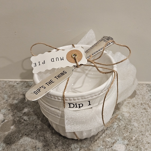 Mud Pie Dip's the Thing Stacked Dip Cups Ceramic - Picture 8 of 8
